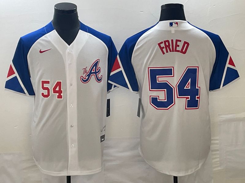 Men Atlanta Braves #54 Fried White City Edition 2024 Nike MLB Jersey style 3->atlanta braves->MLB Jersey